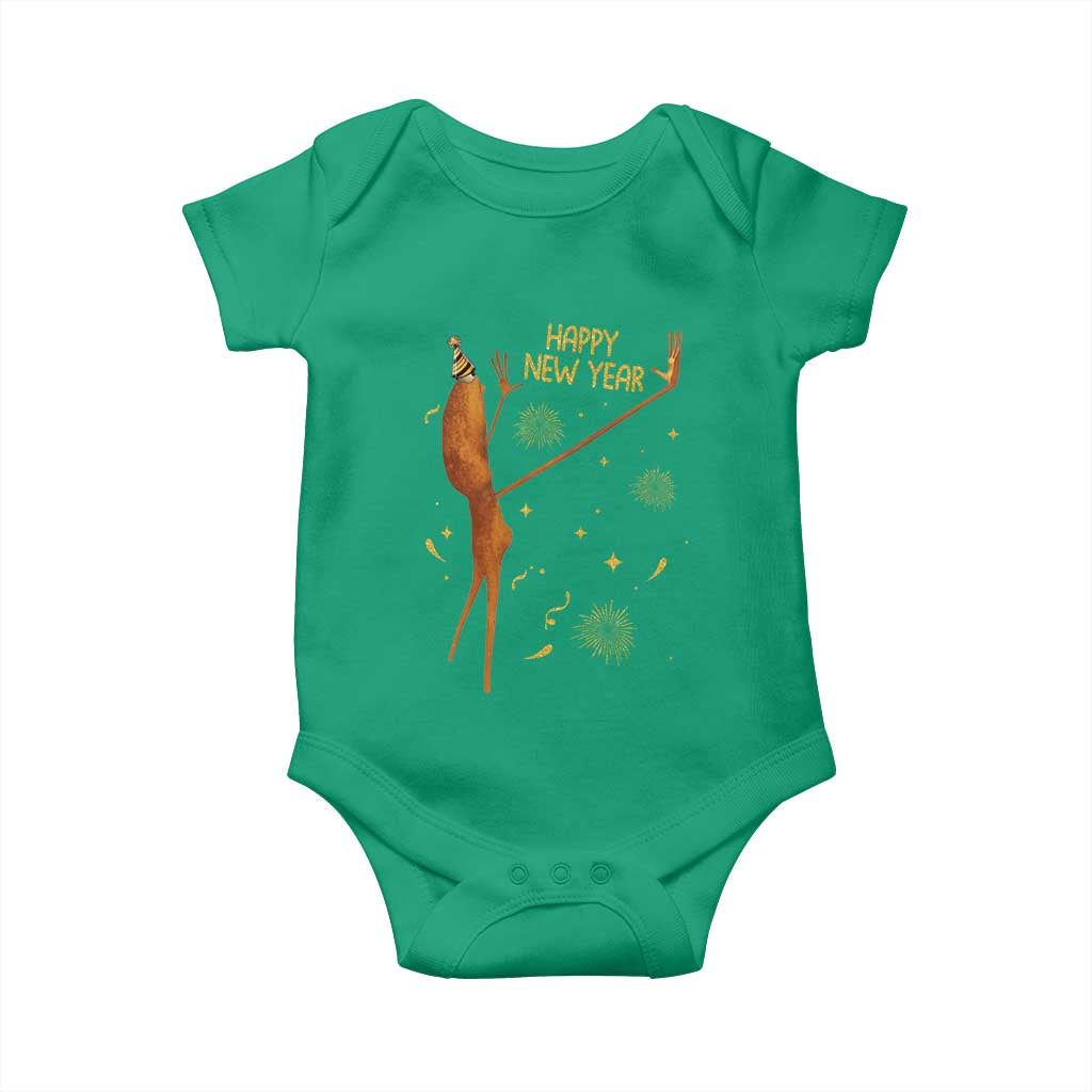 Funny Marcus The Worm New Year Baby Onesie Happy New Year NYE Party Firework TS11 Irish Green Print Your Wear