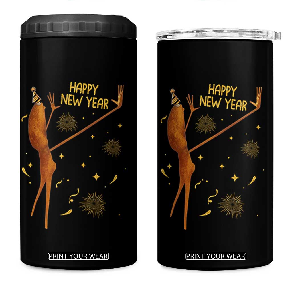 Funny Marcus The Worm New Year 4 in 1 Can Cooler Tumbler Happy New Year NYE Party Firework TS11 One Size: 16 oz Black Print Your Wear