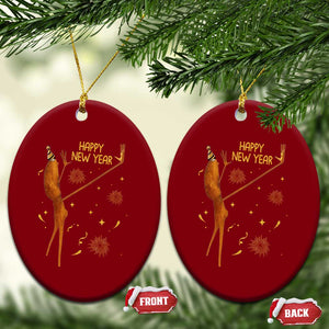 Funny Marcus The Worm New Year Ceramic Ornament Happy New Year NYE Party Firework TS11 Print Your Wear