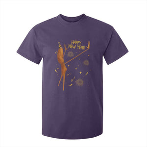 Funny Marcus The Worm New Year T Shirt For Kid Happy New Year NYE Party Firework TS11 Purple Print Your Wear