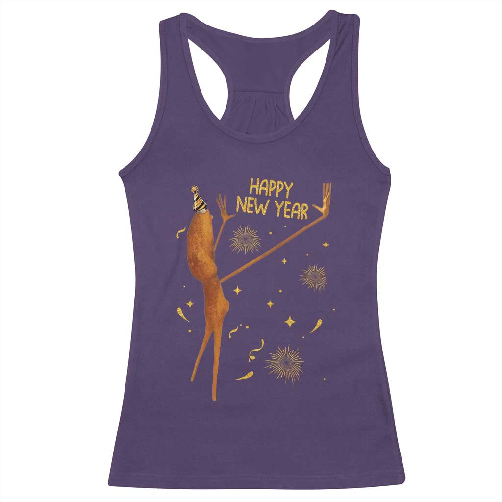 Funny Marcus The Worm New Year Racerback Tank Top Happy New Year NYE Party Firework TS11 Purple Print Your Wear