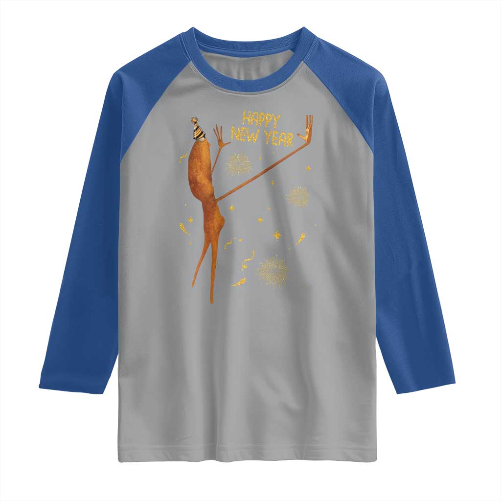Funny Marcus The Worm New Year Raglan Shirt Happy New Year NYE Party Firework TS11 Sport Gray Royal Print Your Wear
