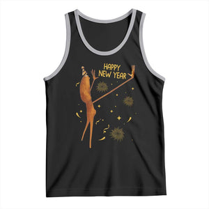 Funny Marcus The Worm New Year Tank Top Happy New Year NYE Party Firework TS11 Black Athletic Heather Print Your Wear