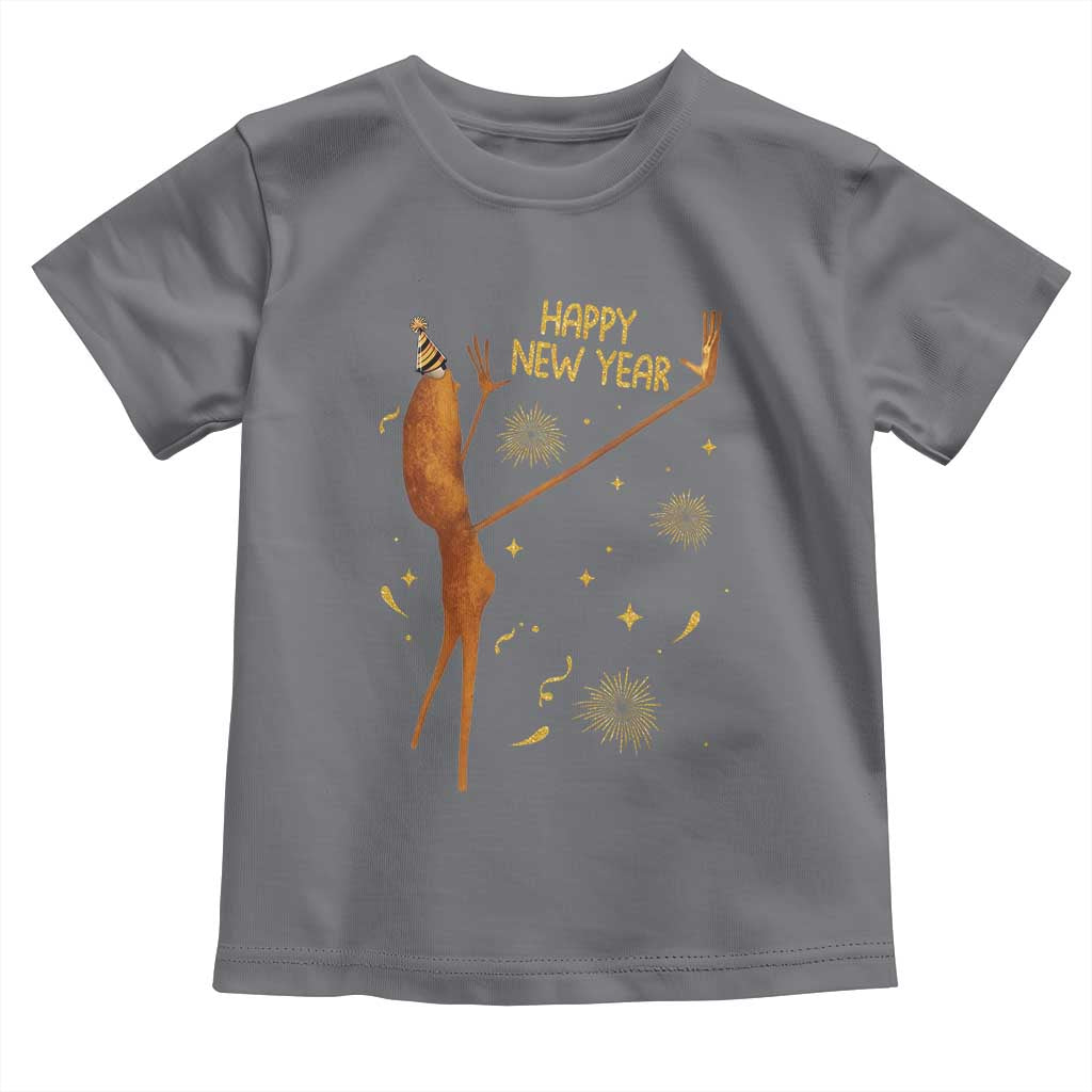 Funny Marcus The Worm New Year Toddler T Shirt Happy New Year NYE Party Firework TS11 Charcoal Print Your Wear