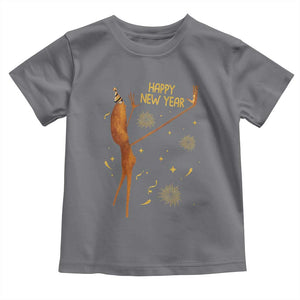 Funny Marcus The Worm New Year Toddler T Shirt Happy New Year NYE Party Firework TS11 Charcoal Print Your Wear