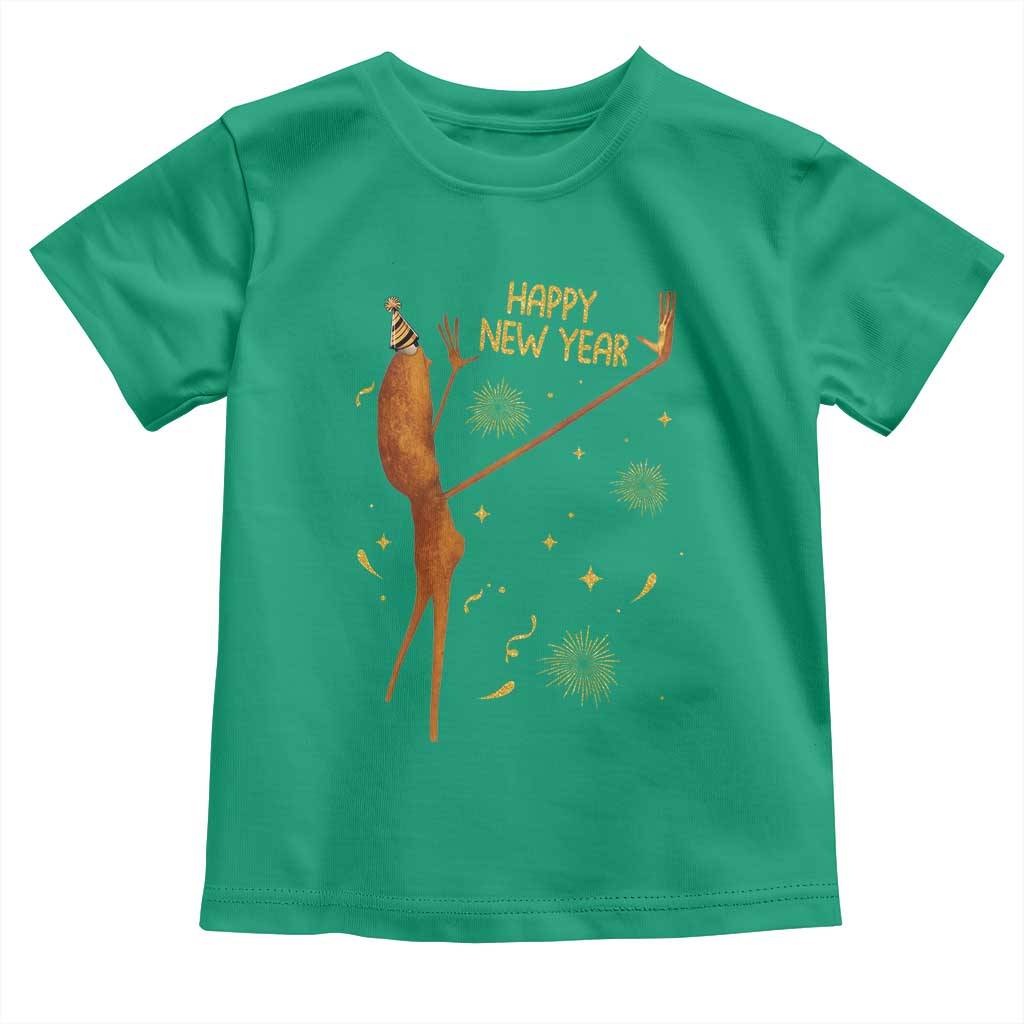 Funny Marcus The Worm New Year Toddler T Shirt Happy New Year NYE Party Firework TS11 Irish Green Print Your Wear