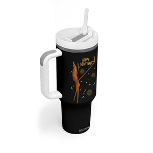 Funny Marcus The Worm New Year Tumbler With Handle Happy New Year NYE Party Firework TS11 Print Your Wear