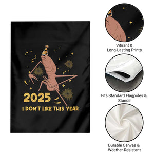 Funny Marcus The Worm New Year Garden Flag 2025 I Dont Like This Year Fireworks NYE Party TS11 Print Your Wear