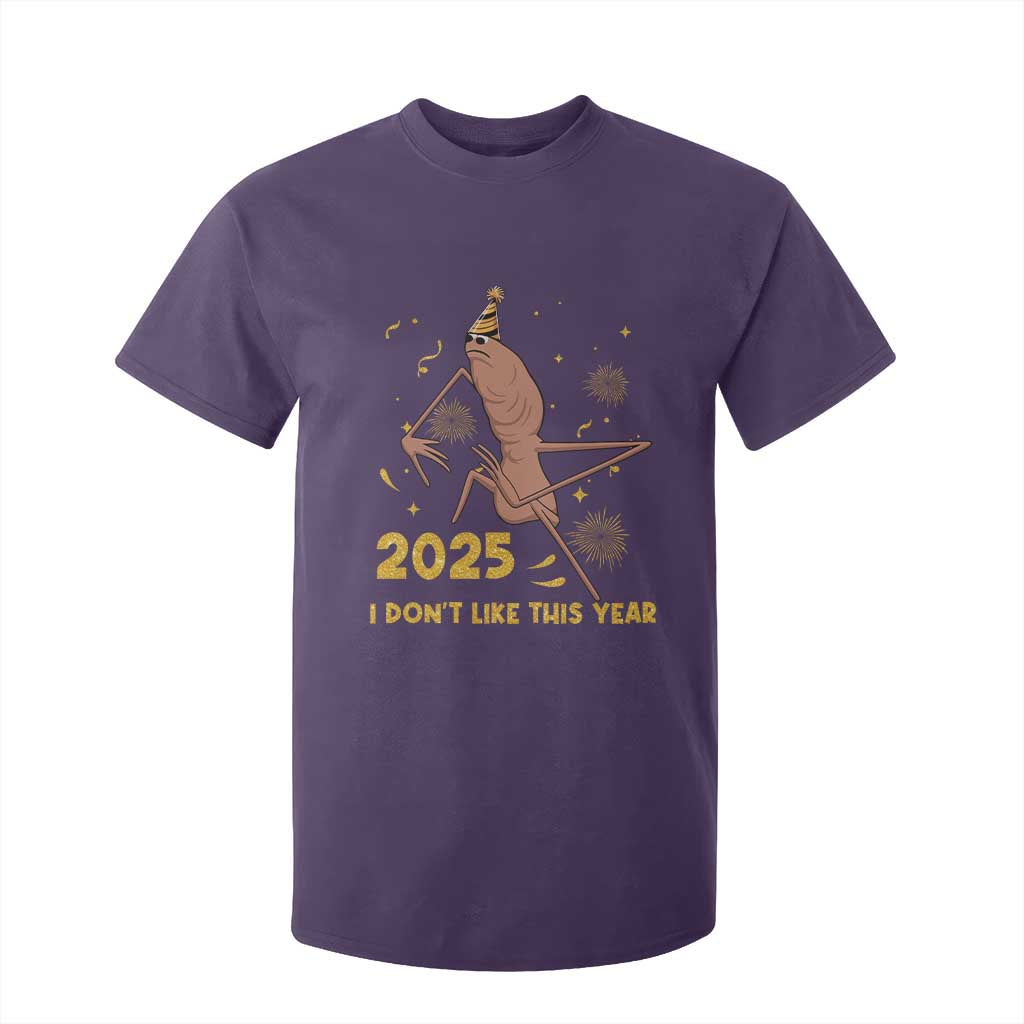 Funny Marcus The Worm New Year T Shirt For Kid 2025 I Dont Like This Year Fireworks NYE Party TS11 Purple Print Your Wear