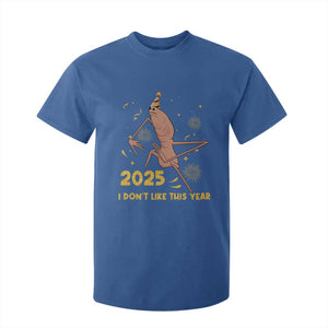 Funny Marcus The Worm New Year T Shirt For Kid 2025 I Dont Like This Year Fireworks NYE Party TS11 Royal Blue Print Your Wear