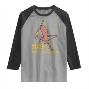 Funny Marcus The Worm New Year Raglan Shirt 2025 I Dont Like This Year Fireworks NYE Party TS11 Sport Gray Black Print Your Wear