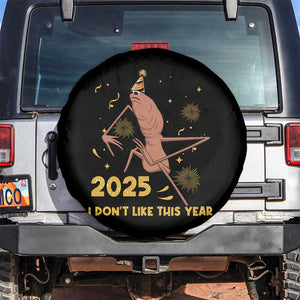 Funny Marcus The Worm New Year Spare Tire Cover 2025 I Dont Like This Year Fireworks NYE Party TS11 No hole Black Print Your Wear