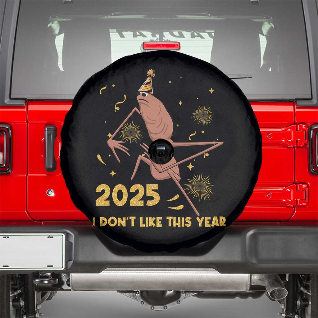 Funny Marcus The Worm New Year Spare Tire Cover 2025 I Dont Like This Year Fireworks NYE Party TS11 Black Print Your Wear