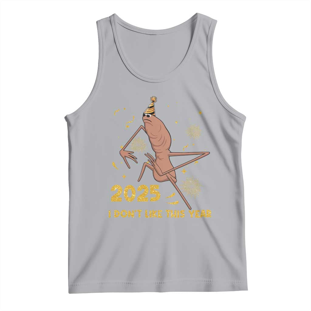 Funny Marcus The Worm New Year Tank Top 2025 I Dont Like This Year Fireworks NYE Party TS11 Athletic Heather Print Your Wear