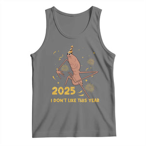 Funny Marcus The Worm New Year Tank Top 2025 I Dont Like This Year Fireworks NYE Party TS11 Black Heather Print Your Wear