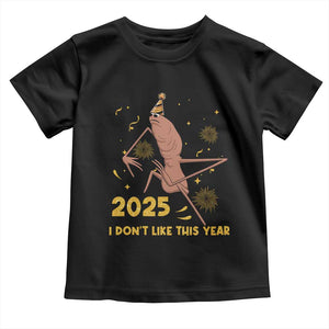Funny Marcus The Worm New Year Toddler T Shirt 2025 I Dont Like This Year Fireworks NYE Party TS11 Black Print Your Wear