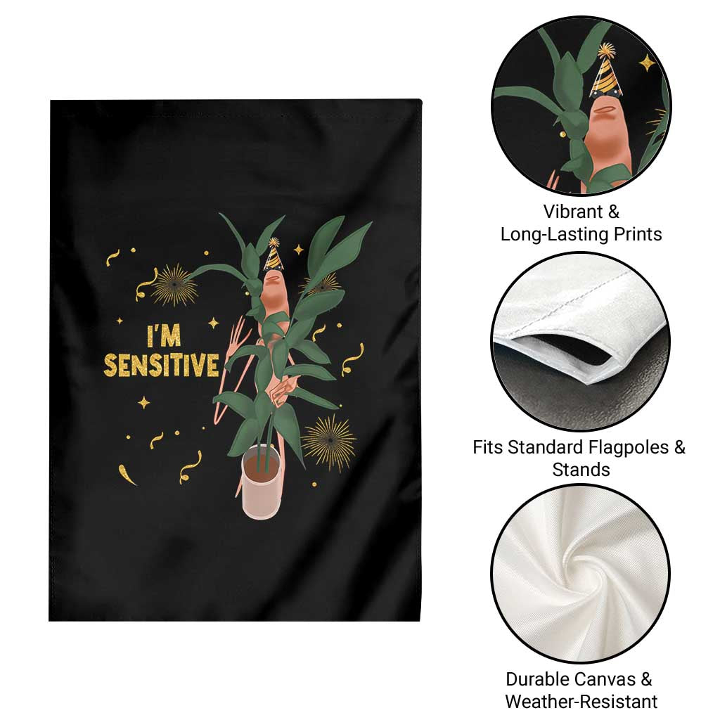 Funny Marcus The Worm New Year Garden Flag I Am Sensitive NYE Party Firework TS11 Print Your Wear