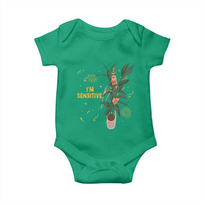 Funny Marcus The Worm New Year Baby Onesie I Am Sensitive NYE Party Firework TS11 Irish Green Print Your Wear