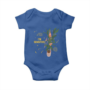 Funny Marcus The Worm New Year Baby Onesie I Am Sensitive NYE Party Firework TS11 Royal Blue Print Your Wear
