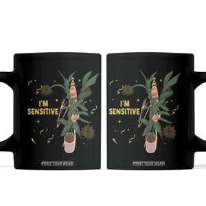 Funny Marcus The Worm New Year Coffee Mug I Am Sensitive NYE Party Firework TS11 Black Print Your Wear