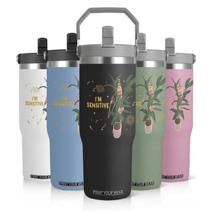 Funny Marcus The Worm New Year Flip Straw Tumbler I Am Sensitive NYE Party Firework TS11 Print Your Wear