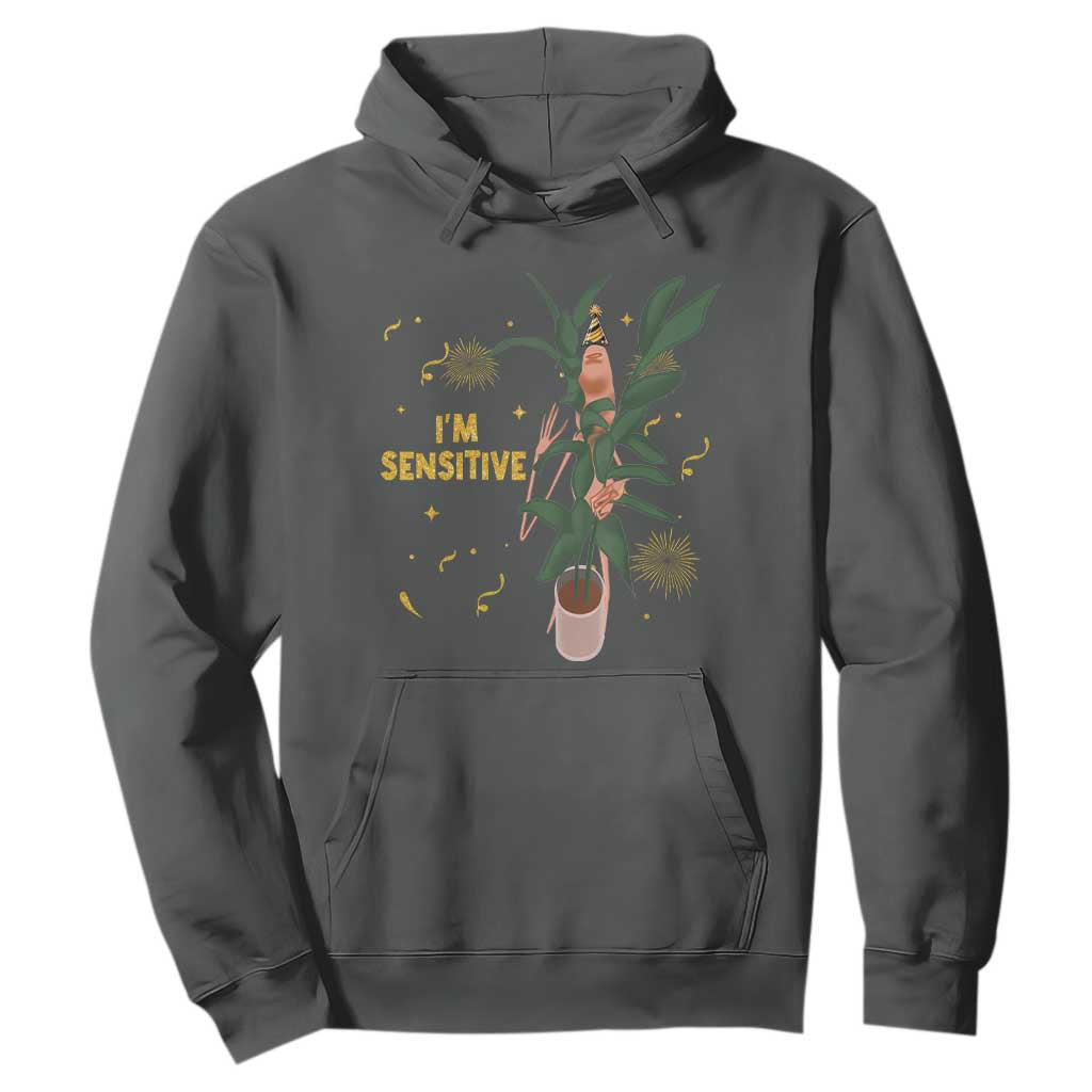 Funny Marcus The Worm New Year Hoodie I Am Sensitive NYE Party Firework TS11 Dark Heather Print Your Wear