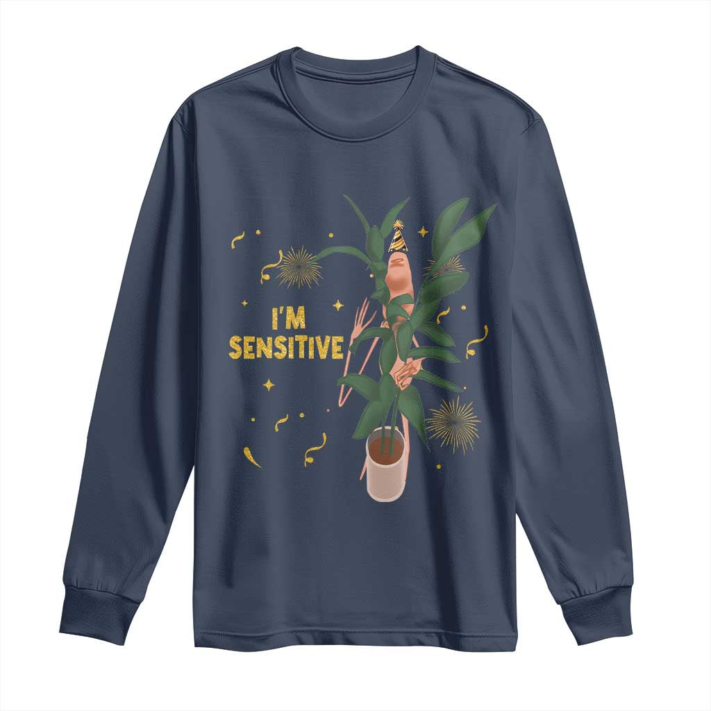 Funny Marcus The Worm New Year Long Sleeve Shirt I Am Sensitive NYE Party Firework TS11 Navy Print Your Wear