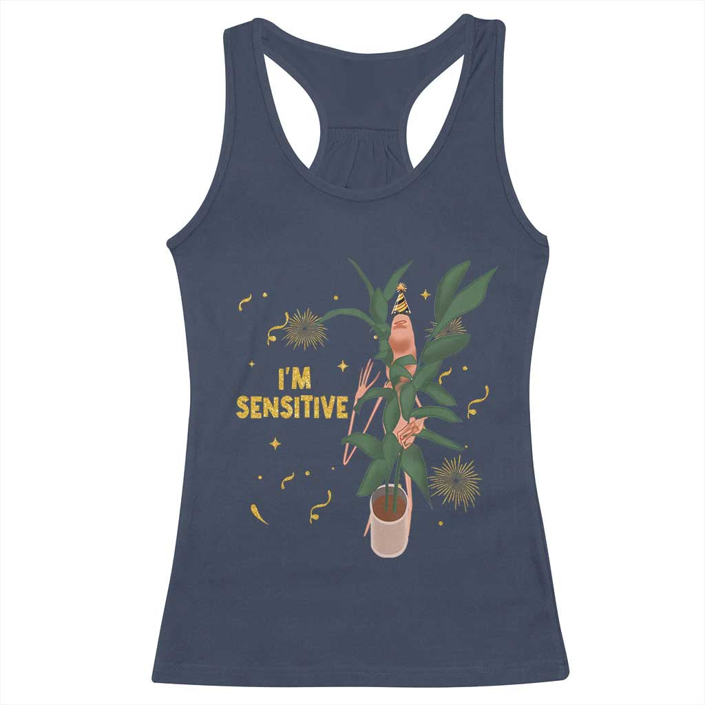 Funny Marcus The Worm New Year Racerback Tank Top I Am Sensitive NYE Party Firework TS11 Navy Print Your Wear