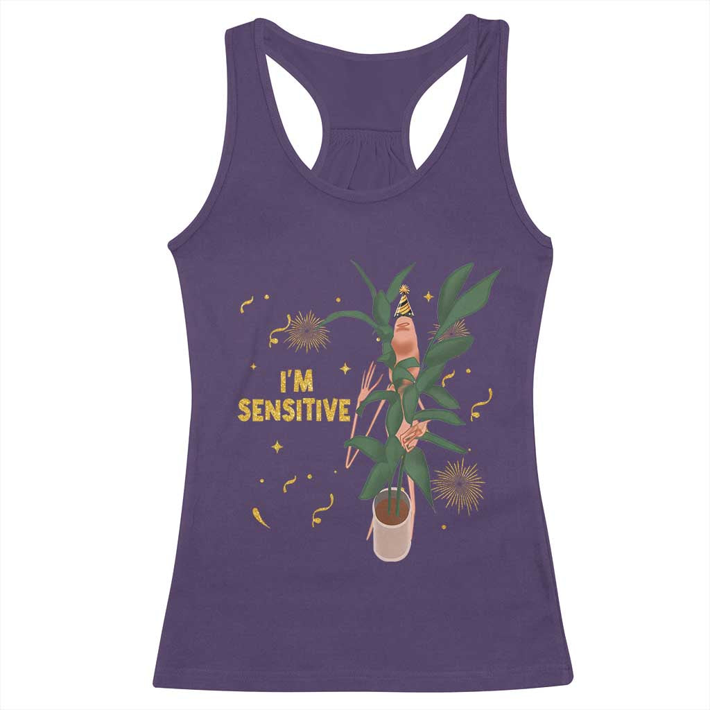 Funny Marcus The Worm New Year Racerback Tank Top I Am Sensitive NYE Party Firework TS11 Purple Print Your Wear