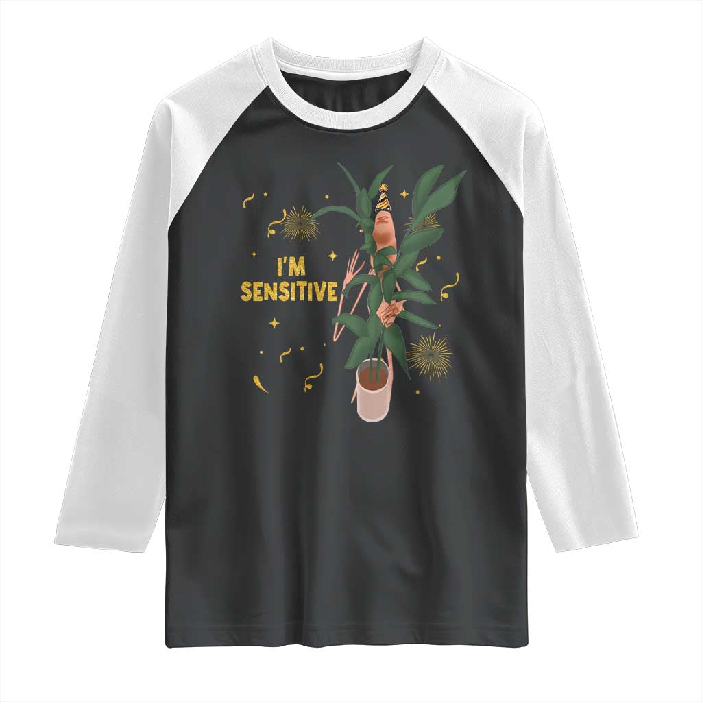 Funny Marcus The Worm New Year Raglan Shirt I Am Sensitive NYE Party Firework TS11 Black White Print Your Wear