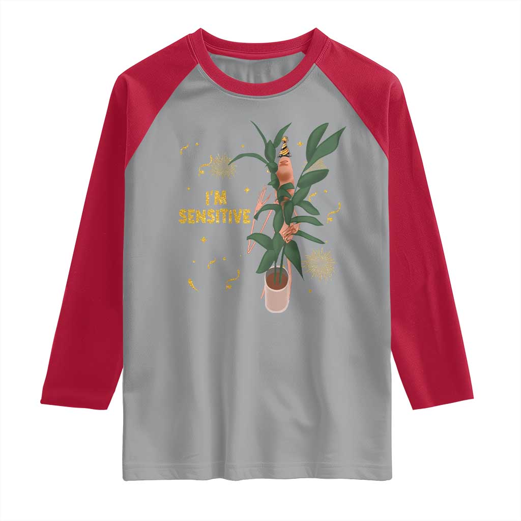 Funny Marcus The Worm New Year Raglan Shirt I Am Sensitive NYE Party Firework TS11 Sport Gray Red Print Your Wear