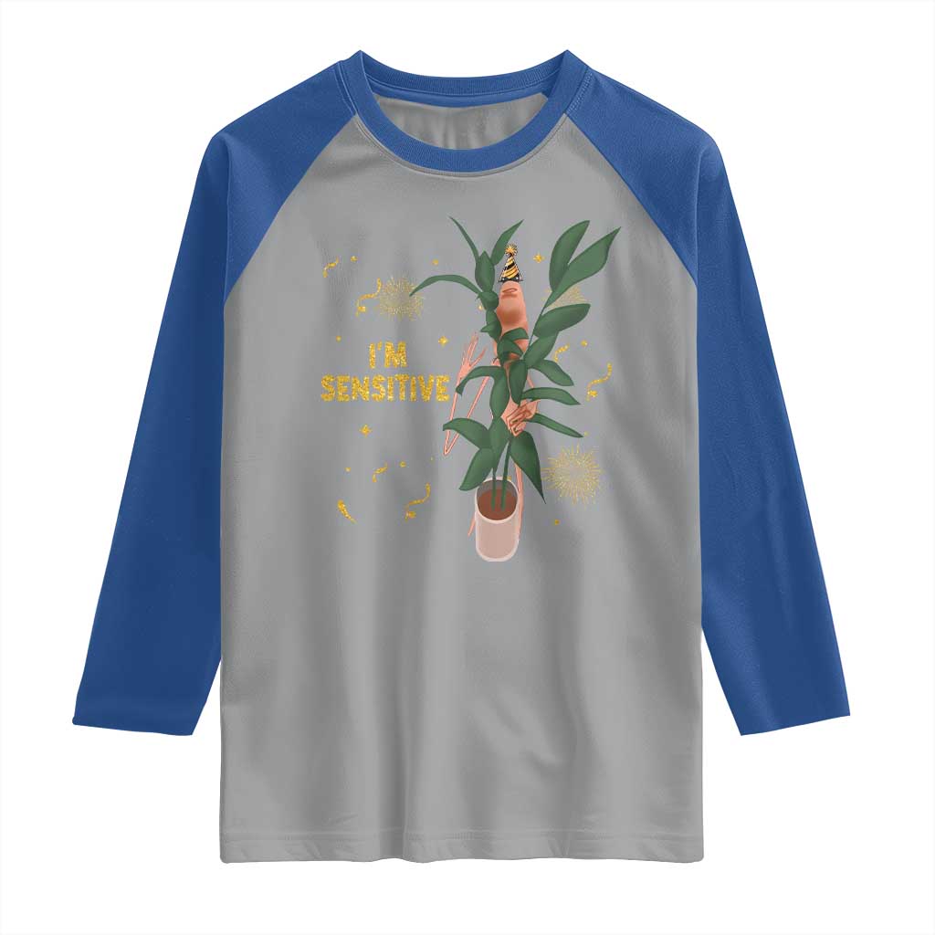 Funny Marcus The Worm New Year Raglan Shirt I Am Sensitive NYE Party Firework TS11 Sport Gray Royal Print Your Wear