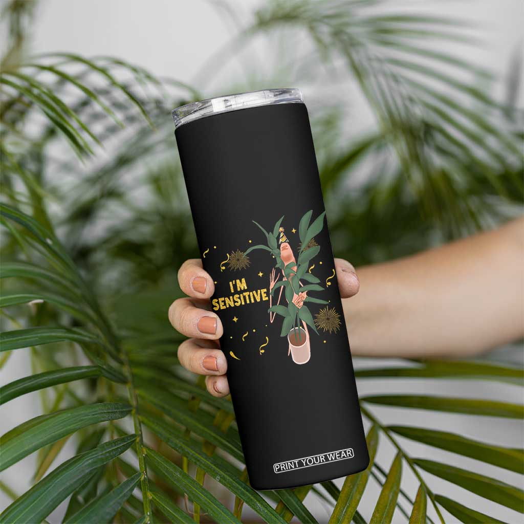 Funny Marcus The Worm New Year Skinny Tumbler I Am Sensitive NYE Party Firework TS11 Print Your Wear