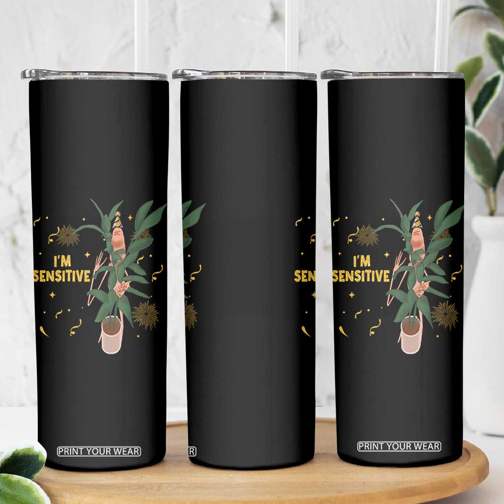 Funny Marcus The Worm New Year Skinny Tumbler I Am Sensitive NYE Party Firework TS11 Print Your Wear
