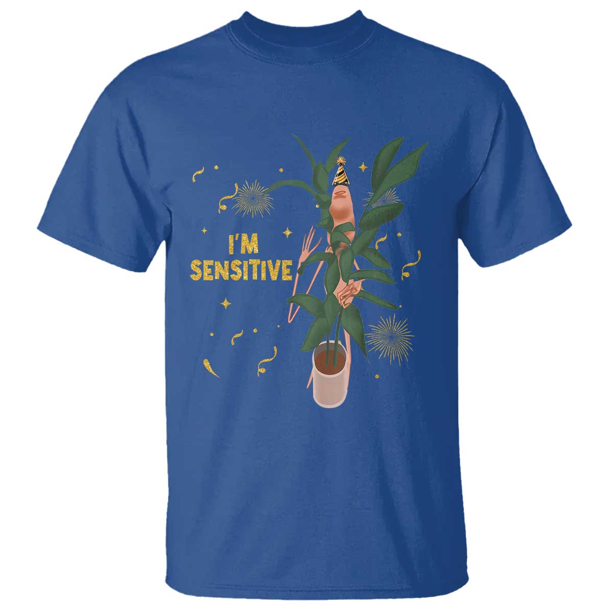 Funny Marcus The Worm New Year T Shirt I Am Sensitive NYE Party Firework TS11 Royal Blue Print Your Wear
