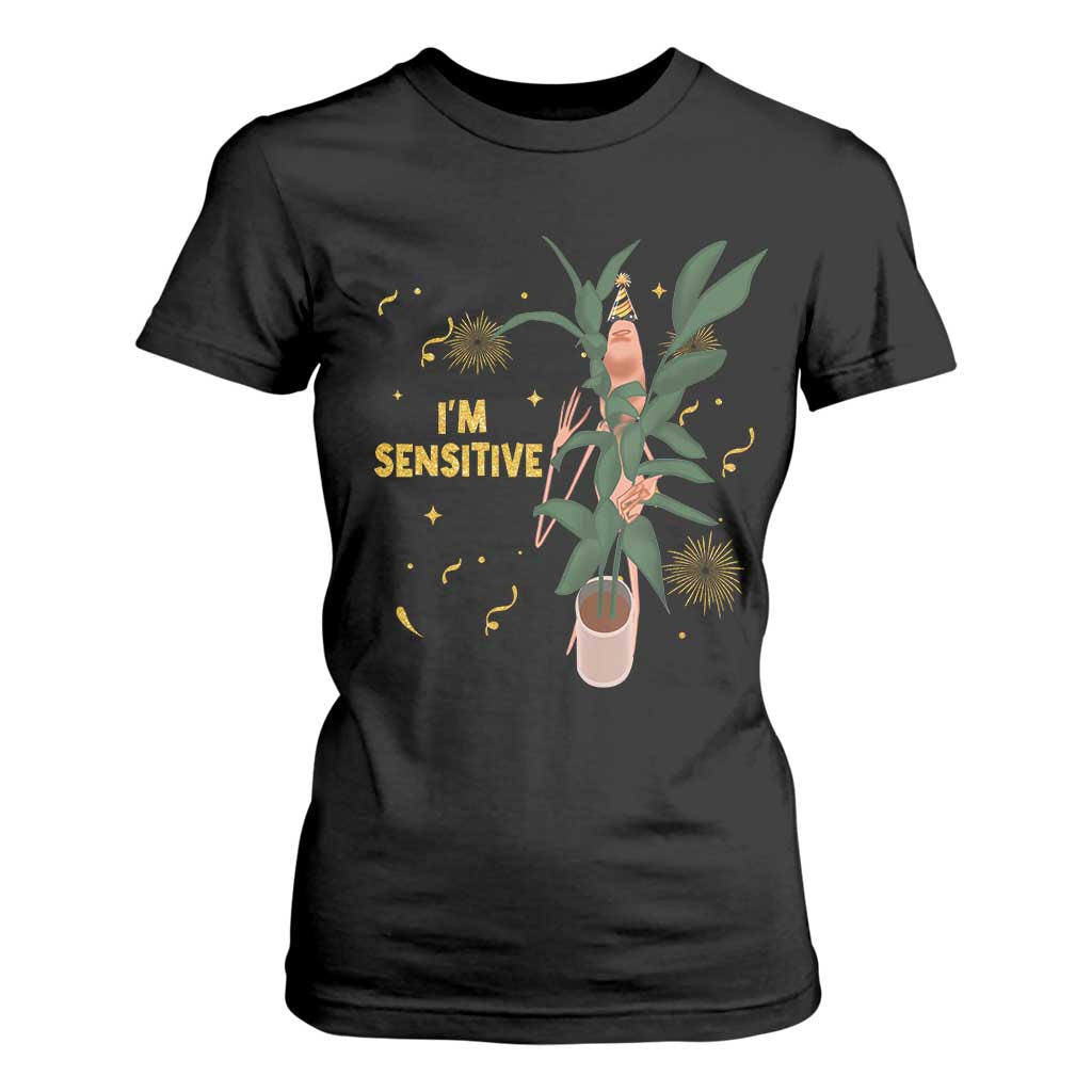 Funny Marcus The Worm New Year T Shirt For Women I Am Sensitive NYE Party Firework TS11 Black Print Your Wear