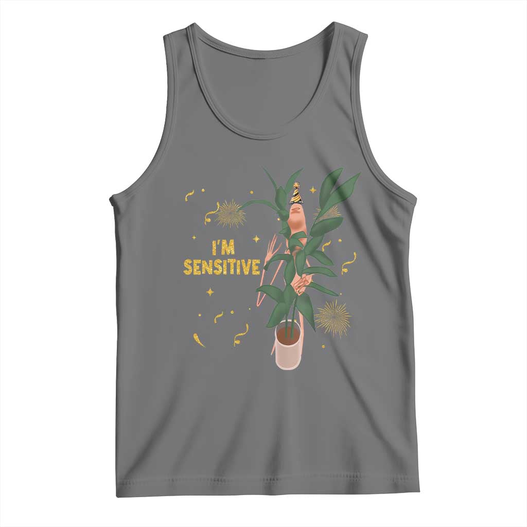 Funny Marcus The Worm New Year Tank Top I Am Sensitive NYE Party Firework TS11 Black Heather Print Your Wear
