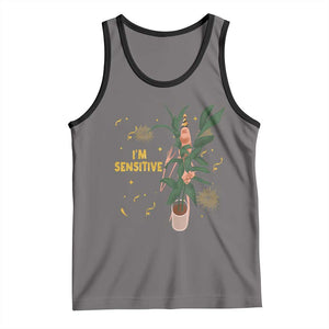 Funny Marcus The Worm New Year Tank Top I Am Sensitive NYE Party Firework TS11 Deep Heather Black Print Your Wear