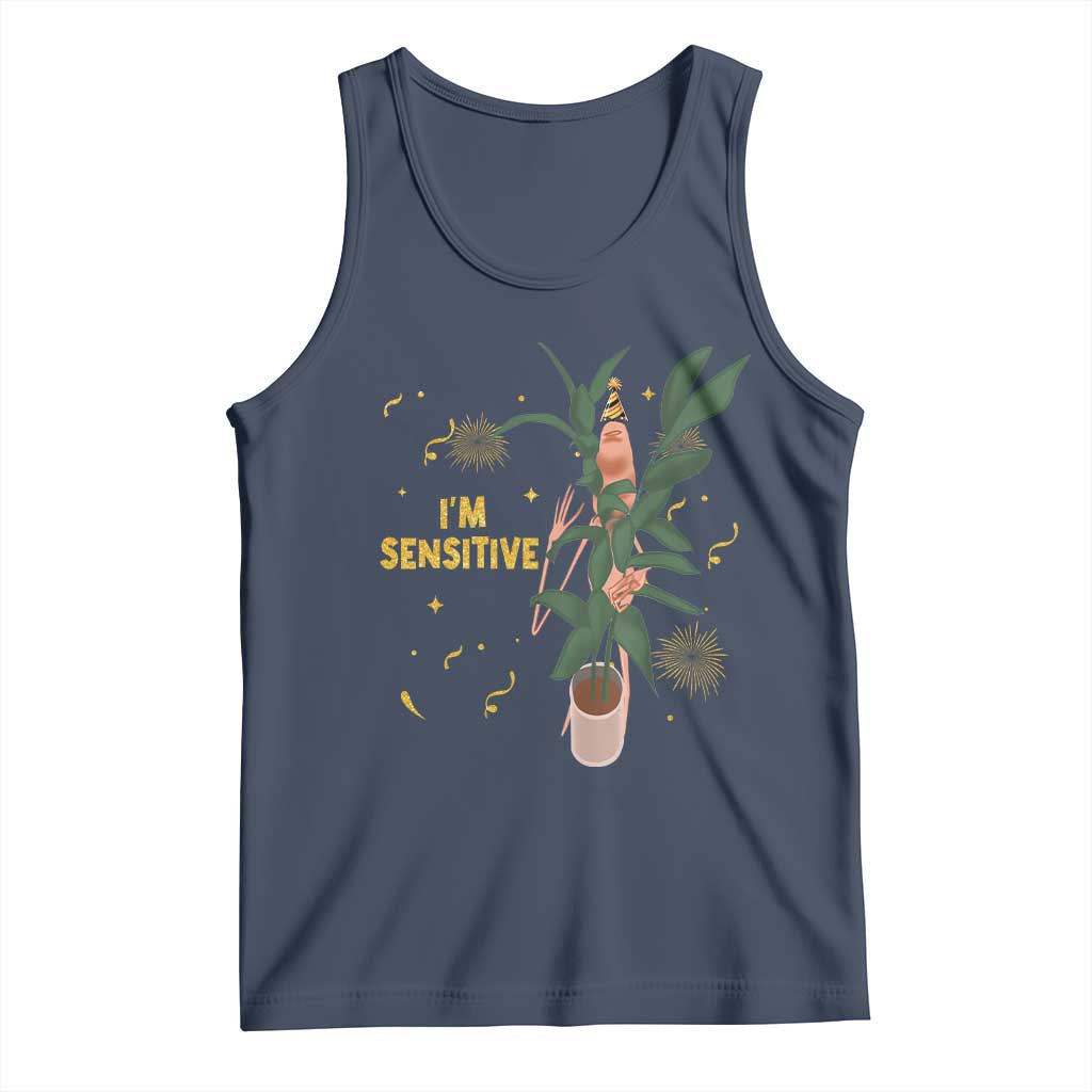 Funny Marcus The Worm New Year Tank Top I Am Sensitive NYE Party Firework TS11 Navy Print Your Wear