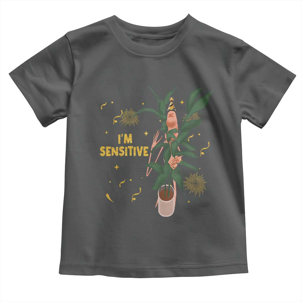 Funny Marcus The Worm New Year Toddler T Shirt I Am Sensitive NYE Party Firework TS11 Dark Heather Print Your Wear