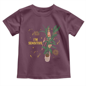Funny Marcus The Worm New Year Toddler T Shirt I Am Sensitive NYE Party Firework TS11 Maroon Print Your Wear