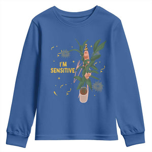 Funny Marcus The Worm New Year Youth Sweatshirt I Am Sensitive NYE Party Firework TS11 Royal Blue Print Your Wear
