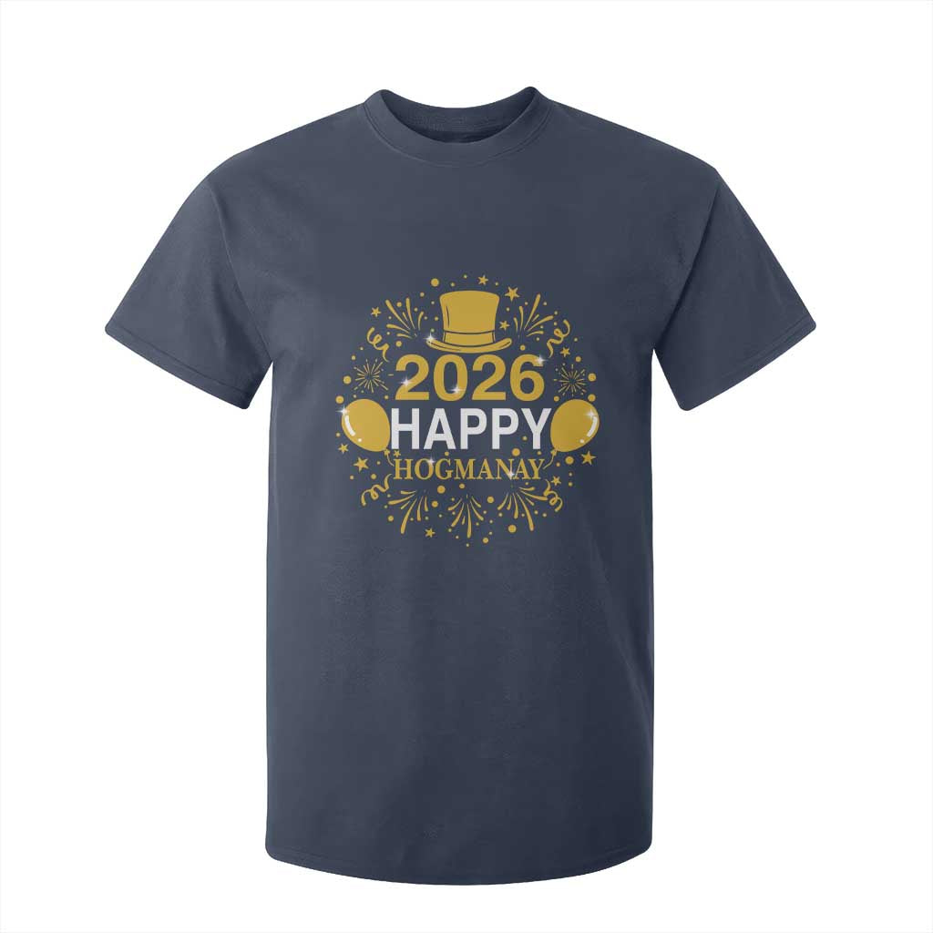 Scottish New Year 2026 T Shirt For Kid Happy Hogmanay NYE Party TS11 Navy Print Your Wear