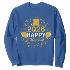 Scottish New Year 2026 Sweatshirt Happy Hogmanay NYE Party TS11 Royal Blue Print Your Wear