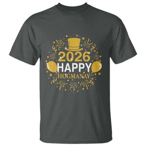 Scottish New Year 2026 T Shirt Happy Hogmanay NYE Party TS11 Dark Heather Print Your Wear