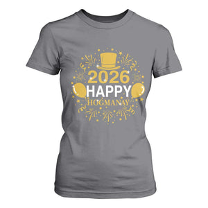 Scottish New Year 2026 T Shirt For Women Happy Hogmanay NYE Party TS11 Charcoal Print Your Wear