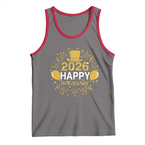 Scottish New Year 2026 Tank Top Happy Hogmanay NYE Party TS11 Deep Heather Red Print Your Wear