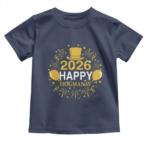 Scottish New Year 2026 Toddler T Shirt Happy Hogmanay NYE Party TS11 Navy Print Your Wear