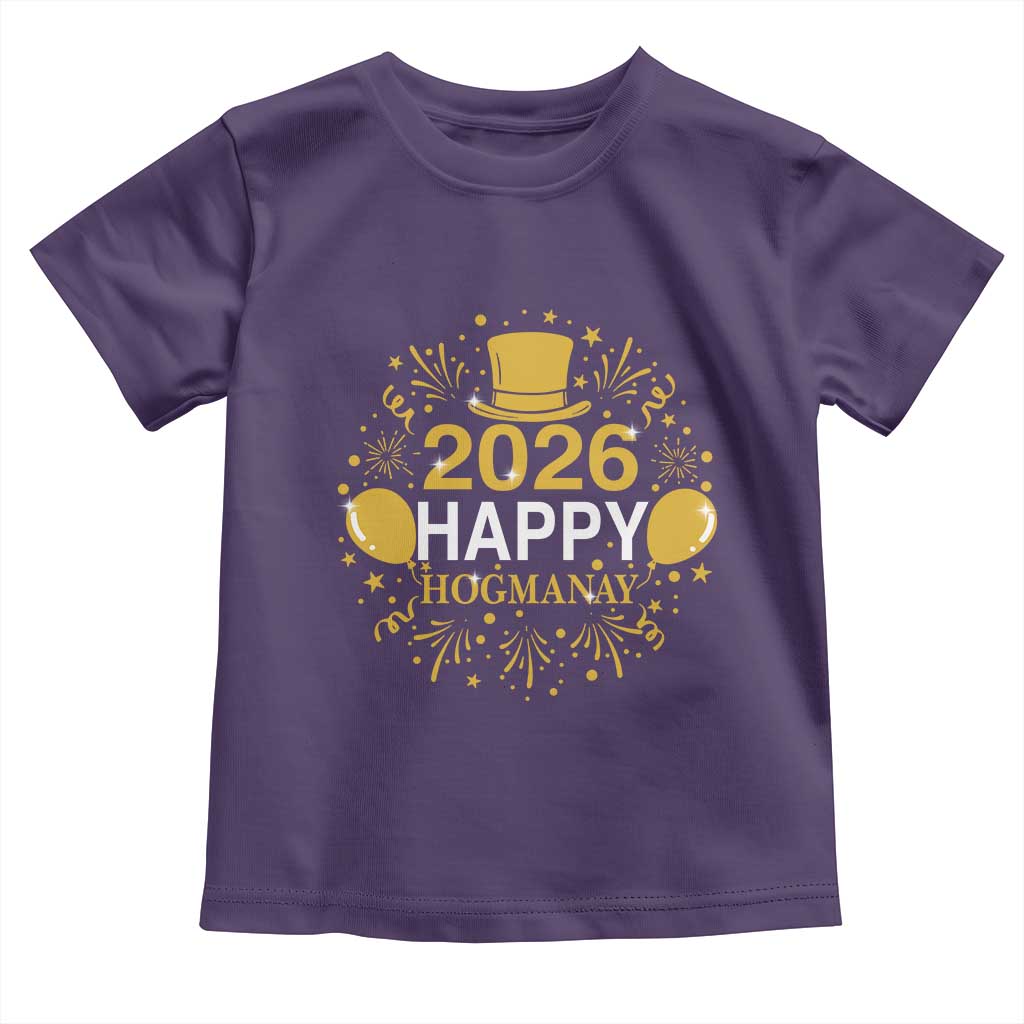 Scottish New Year 2026 Toddler T Shirt Happy Hogmanay NYE Party TS11 Purple Print Your Wear