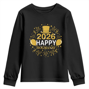 Scottish New Year 2026 Youth Sweatshirt Happy Hogmanay NYE Party TS11 Black Print Your Wear